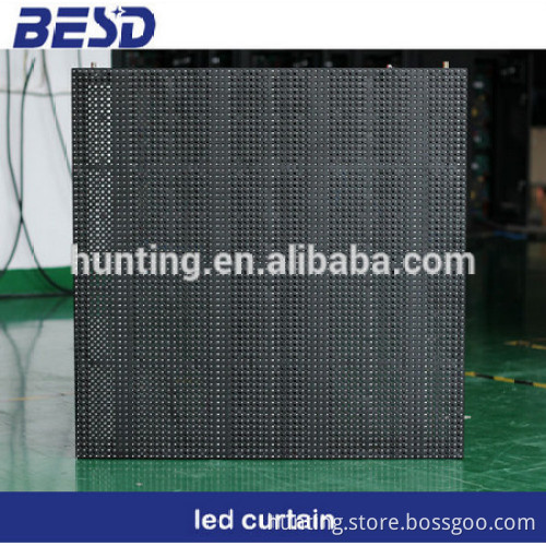 2015 Alibaba hot sale full color indoor led curtain/P16 indoor see through led curtain mesh
